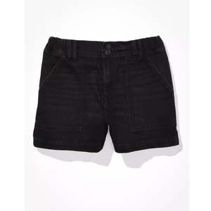 Customized Color Boyfriend Fashion Wholesale Ladies Sexy Waist <b>Jeans</b> for <b>Women's</b> Cotton Double Button Plain Hem Denim Shorts - Product Image 1