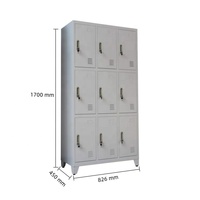Armoire Métallique pour Employés, Casier en Acier, Fabrication de Casiers Scolaires, Casier à 9 Unités, Armoire en Fer pour Salle de Sport, Casier pour Vêtements de Travail du Personnel