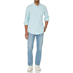 Camisa de Vestir para Hombre al por Mayor, Etiqueta Personalizada, Diseño Profesional, a la Moda, Antiarrugas, Popelina, Satisface la Demanda del Cliente - Product Image 5