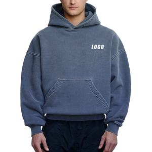 Sudadera con capucha de lavado ácido para hombre de diseño personalizado al por mayor de la mejor calidad 100% algodón Casual patrón sólido cuello con capucha invierno talla XL 2026 - Product Image 1