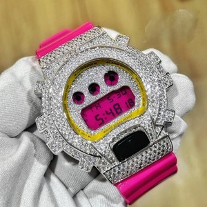 Nouvelle montre tendance hip-hop avec design glacé, collection de lunettes de montre personnalisées, boîtier de montre personnalisé, bracelet - Product Image 4