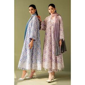 Ensemble de costume pour femme en tissu lawn brodé et imprimé SF-4168 - Product Image 5