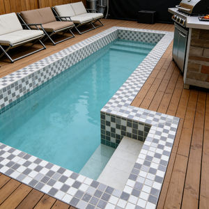 Grille de piscine rectangulaire de qualité supérieure, coque de piscine en fibre de verre, équipement et accessoires en plastique de grande profondeur, maison de piscine préfabriquée - Product Image 5