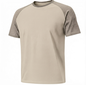 Camiseta de Manga Corta Transpirable para Hombre, Estampado Personalizado, Colores Sólidos, Estilo Formal, Tejido de Punto, Venta al por Mayor, Camiseta Lisa Teñida, Secado Rápido - Product Image 3