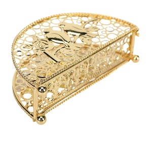 Porte-serviettes décoratif en métal de style personnalisé, dernier modèle, finition plaquée or, pour la maison, l'hôtel, le restaurant, marque MKI - Product Image 3