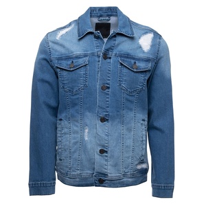 Chaqueta vaquera para hombre personalizada al por mayor, ropa de calle, abrigos vaqueros delanteros con botones a la moda, fabricante de fábrica - Product Image 1