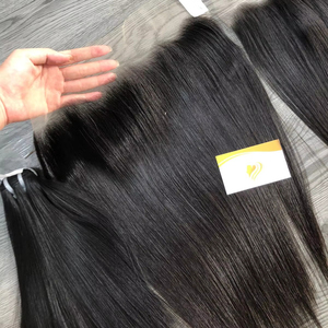 มัดผมมนุษย์มัดผมแบบปิดผมมนุษย์มัดเป็นช่อบางแบบ HD - Product Image 1