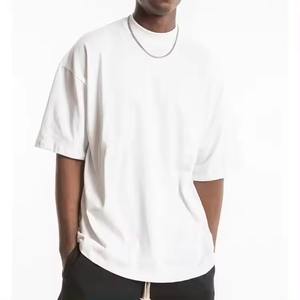 Men's Casual Short Sleeve 100% Cotton T-<b>shirt</b> Quick Dry Solid Color Crew Neck Knitted Flannel Fabric Breathable <b>Collarless</b> - Product Image 5