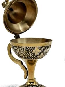 Encensoir en laiton orthodoxe grec, brûleur d'encens orthodoxe chrétien, diffuseur d'aromathérapie en laiton orthodoxe russe, porte-encens - Product Image 5