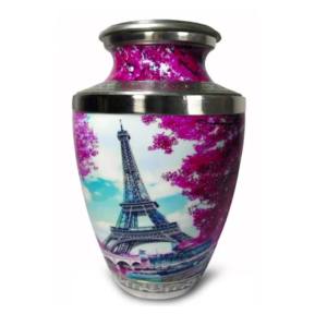 Hermosa pegatina de diseño, urna de cremación para adultos de aluminio con acabado, urnas funerarias de Metal para cenizas. - Product Image 6