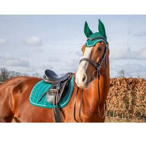 Ensemble de tapis de selle équestre de qualité supérieure en gros, mousse satinée, bonnets anti-bruit, protège-galoches, bandages de saut et de maintien - Product Image 1