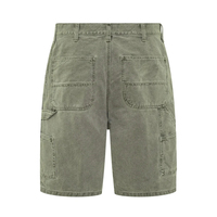 Shorts en jean de charpentier pour homme, style streetwear d'été, personnalisés, vintage, respirants, en coton biologique, avec taille élastique et double renfort aux genoux
