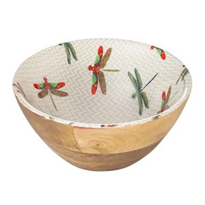 Bol en bois naturel de 15x15x7 cm jetable et biodégradable avec motif imprimé moderne pour la décoration de la cuisine et de la salle à manger. - Product Image 1