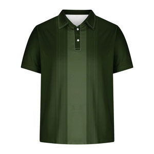 Camiseta de manga corta de secado rápido para hombre para polos, Camiseta deportiva y uniforme de poliéster transpirable con patrón sólido - Product Image 5