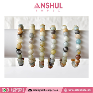 หินภูเขาไฟทองบำบัดสีทอง7.5in,สร้อยข้อมือลูกปัดกลมอัญมณีสีทองสำหรับการทำสมาธิ - Product Image 6