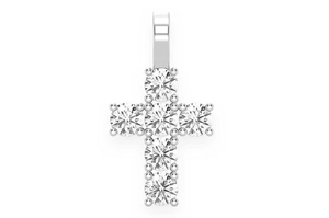2023 mode Hip Hop or glacé Moissanite croix diamant pendentif hommes Rock Bling Style bijoux en gros VVS diamant pendentif - Product Image 3