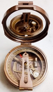 Brújula antigua náutica Brunton de latón pesado-Instrumento de latón de lujo - Product Image 4