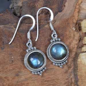 Pendientes de Plata de Ley 925 personalizados de diseñador hechos a mano, piedras preciosas de labradorita para Piercing fino para mujer, regalos, compromisos - Product Image 3