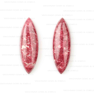 Increíble cuarzo rosa natural 10x30mm largo Marquesa corte calibrado cabujón piedra preciosa suelta precio de fábrica fabricación de joyas - Product Image 1