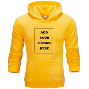 OEM personalizado 100% algodón polar con capucha sudadera de manga larga de alta calidad de los hombres de gran tamaño pulóver con capucha bordado sólido - Product Image 3