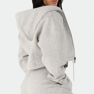 Sudadera con Capucha Larga Bordada de Invierno para Mujer, de Alta Calidad, Talla Grande, Cuello Alto Simulado, de Algodón - Product Image 3