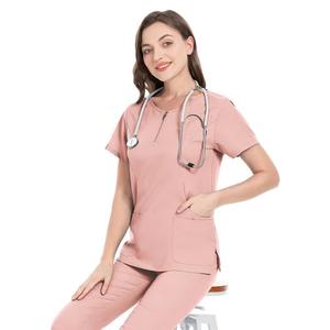Ensembles de gommage d'infirmière élégants en gros personnalisés les plus vendus uniformes d'hôpital à manches courtes gommage d'infirmière gommage d'hôpital pour femmes - Product Image 3