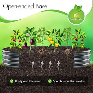 Grossiste Outils de jardinage d'extérieur résistants aux intempéries Lit de jardin surélevé ovale en métal Acier galvanisé Plantation de légumes et de fleurs OEM ODM - Product Image 5