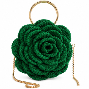 Bolsos de Lona Bohemios Hechos a Mano con Flores de Ganchillo, Bordado en Color Sólido, Color Personalizado, Cierre Abierto, Bolsos de Viaje de Moda para Mujer - Product Image 1