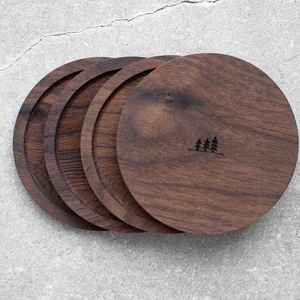 Posavasos de Madera de Corcho, Bambú y Nogal Clásicos, Duraderos y Personalizados al por Mayor para el Hogar, Hoteles, Restaurantes, Bodas y Fiestas - Product Image 3