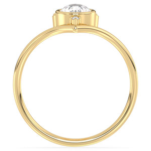 Anillo de Compromiso Solitario de Oro Sólido de 14K de Alta Calidad con Moissanita Certificada GRA de REYES, Regalo de Propuesta de Matrimonio para Mujer - Product Image 6