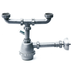 Sifone in plastica con attacco per lavabo senza filettatura 1.1/2 - Product Image 1