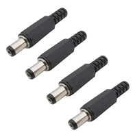 Prise mâle DC 5.5X2.1mm prise d'alimentation cc femelle Jack vis écrou connecteur de montage sur panneau pour petit électronique