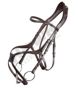 Brida de cuero de caballo de primera calidad, puntada de lujo, brida marrón anatómica mexicana, característica duradera para montar a caballo - Product Image 5