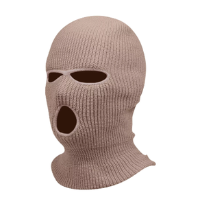 Masque de ski complet tricoté kaki 2/3 trous personnalisé Bonnet d'hiver pour adultes cagoule de moto Logo brodé Sports - Product Image 5