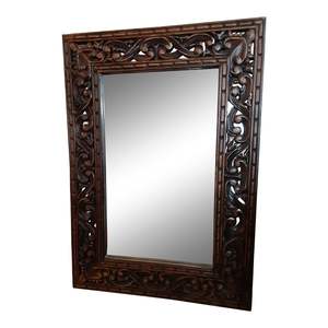 Manufacturer and Exporter Home Wall Decorative Wooden <b>Mirror</b> Round <b>Vintage</b> Art Deco Style for Bathroom Christmas Holiday - Product Image 1
