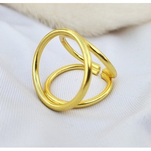 Soumya Creations Brass <b>Ring</b> <b>Gold</b> Plated Vintage Geometric Christian Unisex Gift 100% Handmade Made in India - Product Image 1