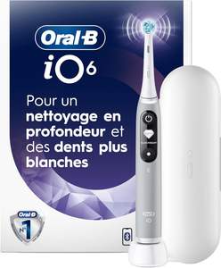 Cepillo de dientes eléctrico Oral-B iO Serie 6 con (1) cabezal de cepillo, Gris Ópalo - Product Image 2