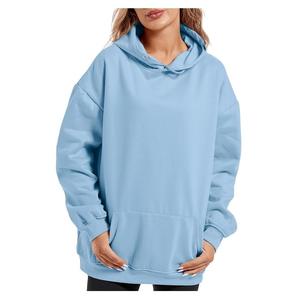 Superventas de mujer 100% algodón manga larga hombro pendiente cuello redondo estampado cómodo pulóver Sudadera CON CAPUCHA DE Bangladesh - Product Image 1