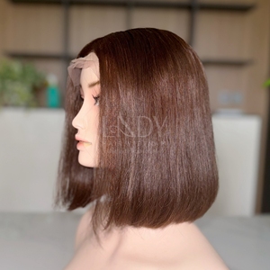 Bob Pelucas Cabello humano Mujeres Pelucas Hueso Recto Color marrón 100% Cabello vietnamita crudo - Product Image 6
