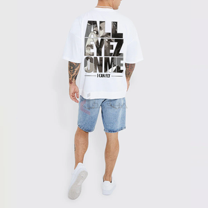 เสื้อยืดกล่องโอเวอร์ไซส์ใส่ได้พอดีเสื้อยืดผ้าฝ้าย100% 260GSM 300GSM เฮฟฟี้เวทเปล่าออกแบบได้ตามต้องการ - Product Image 5