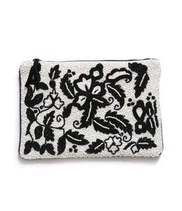 Déclaration Artisanat Perlé Broderie Beige Eye Design Petit Portefeuille Sac Premium Élégant Fantaisie À La Mode Dernière Par Hiba Enterprises - Product Image 4