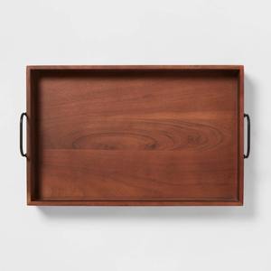 <b>Melamine</b> Coffee tray Food Serving Wood Tray Wholesale High Demands Natural Display <b>Tableware</b> Decorative Acacia Wood Serving Tray - Product Image 4