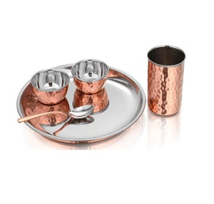 Service de table en cuivre de haute qualité, ensemble de 9 pièces en acier inoxydable et en cuivre pour une taille personnalisée pour une vente personnalisée - Product Image 2