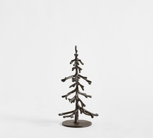 Mini décor d'arbre de Noël en métal contemporain pièce maîtresse de table de vacances élégante décoration de fête moderne pour l'affichage de bureau à domicile - Product Image 4