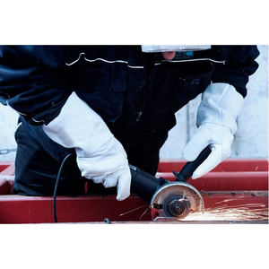 Guantes de soldadura TIG de 14 pulgadas Guantes de seguridad resistentes al fuego de cuero de grano marrón con destreza para soldadura de metales aeroespaciales - Product Image 3