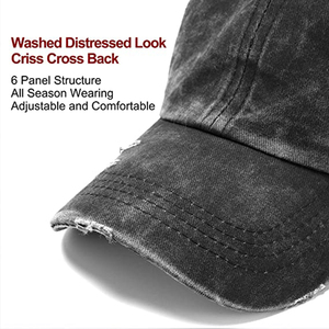 CrissCross Trucker High Hats Gorras Mujeres Algodón Leopardo Pony Tail Sombreros Desgastado Washed Mesh Back Sport Ponytail Gorra de béisbol - Product Image 5