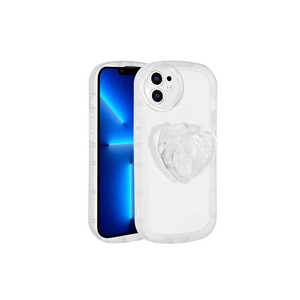 Étui en silicone blanc premium pour iPhone 11 avec fonction Pop Socket et protection de l'appareil photo, emballage de vente au détail inclus - Product Image 1