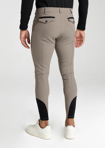 Pantalons d'entraînement d'équitation en tissu extensible personnalisé respirant, culottes de haute qualité pour hommes, coupe ajustée - Product Image 5
