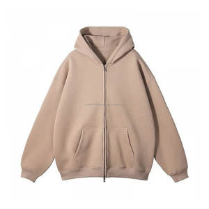 500GSM personalizado de los hombres de peso pesado sudaderas con capucha fabricante pulóver Streetwear cremallera completa de gran tamaño lavado con ácido sudaderas con capucha - Product Image 6