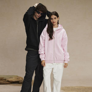 เสื้อฮู้ดแฟชั่นสำหรับผู้ชายมีซิปลายฉลามคู่คอลเลกชันฤดูใบไม้ร่วงผลิตตามสั่ง - Product Image 2